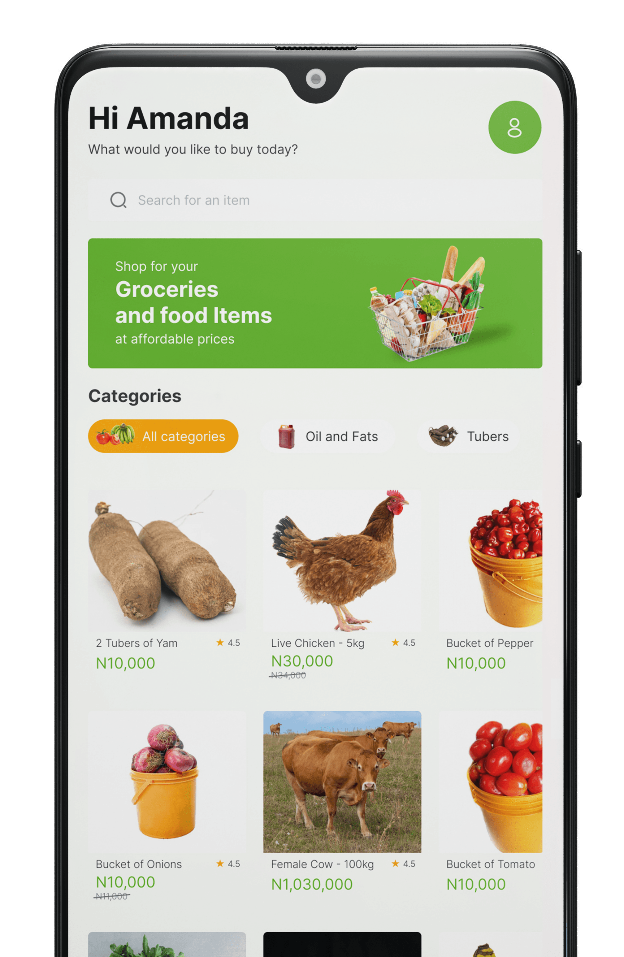 Mobile application screenshot